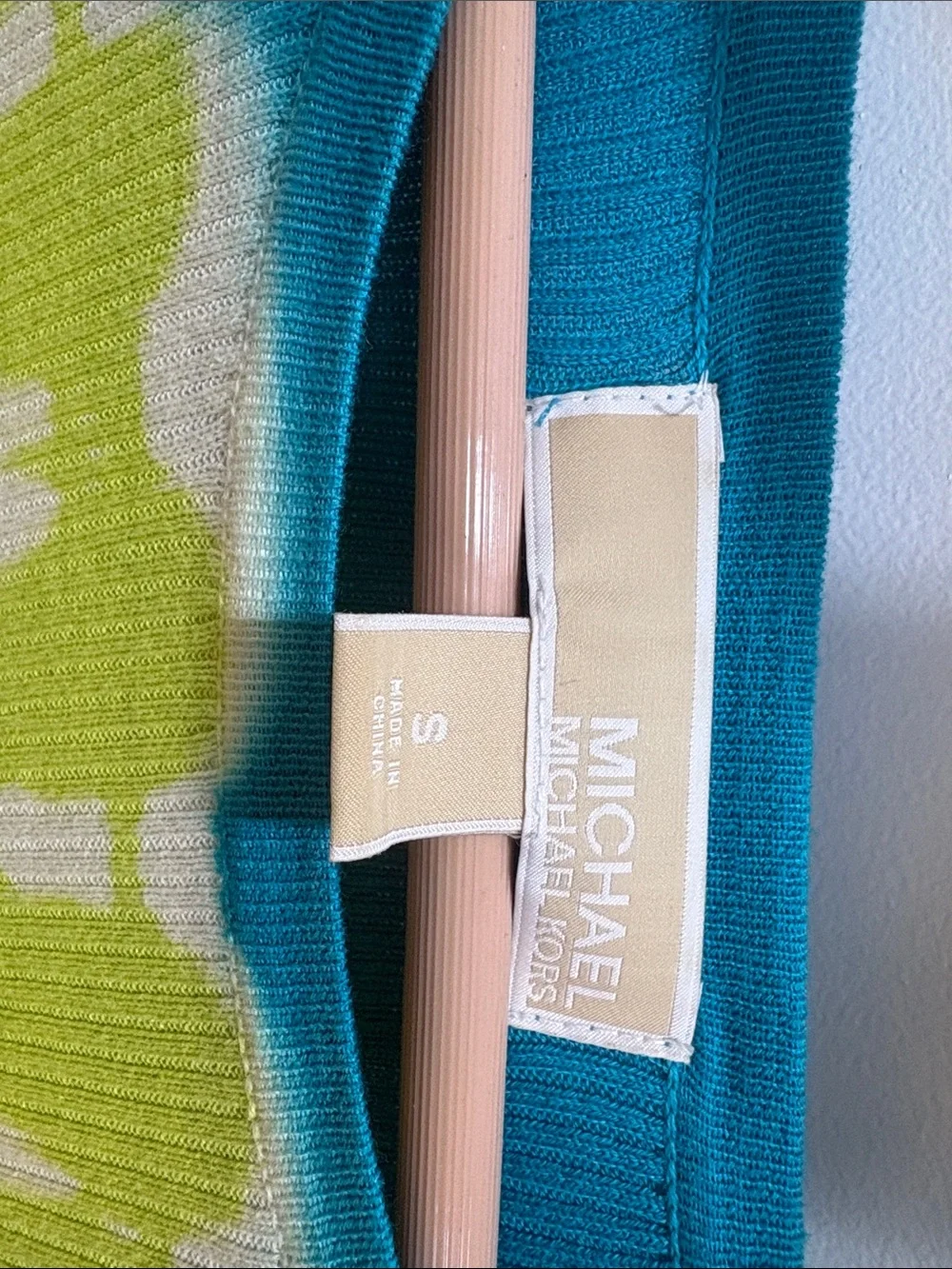 Bright Teal & Lime Knit Women's Top